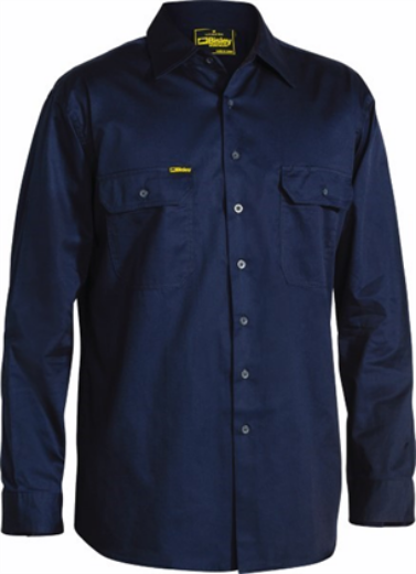 Picture of Bisley Cotton Drill Shirt Lightweight Long Sleeve with Gussetts