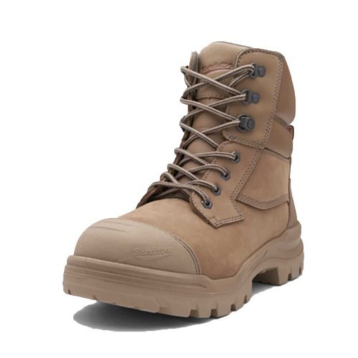 Picture of Blundstone ROTOFLEX Boot Zip Side Lace up Safety Boot Stone TPU Toe Guard