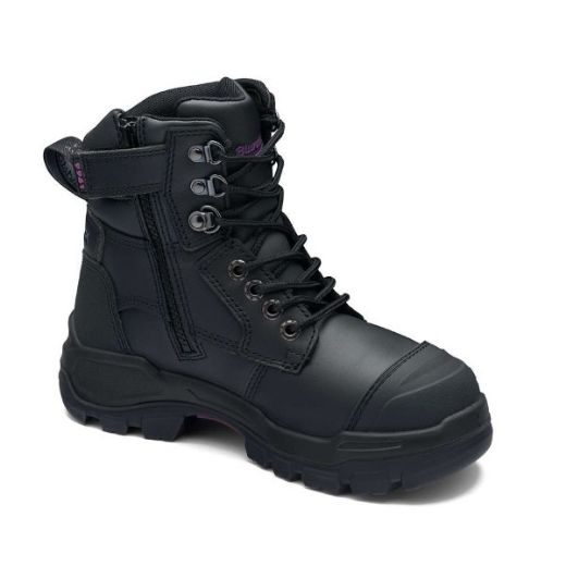 Picture of Blundstone Ladies RotoFlex 150mm Zip Sided Safety Boot Black