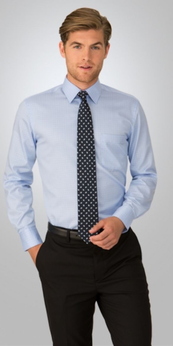 Picture of City Collection Mens ETI Capri Check Shirt Long Sleeve