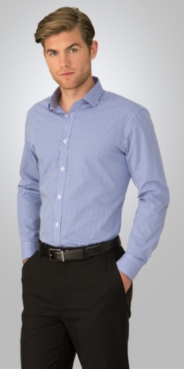 Picture of City Collection Mens So Ezy Check Shirt Long Sleeve