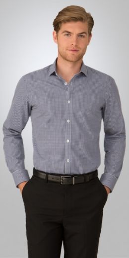 Picture of City Collection Mens So Ezy Check Shirt Long Sleeve