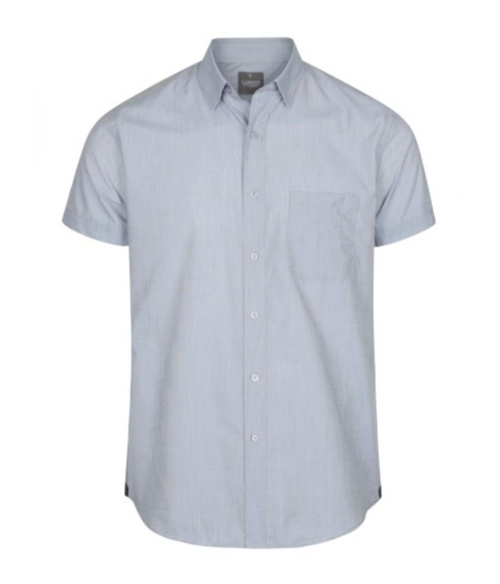 Picture of Gloweave Mens Smith End on End Casual Slim Fit Short Sleeve Shirt