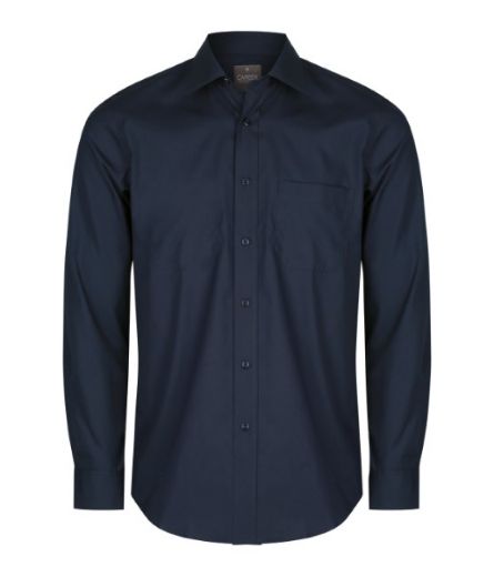 Picture of Gloweave Mens Nicholson Premium Poplin Long Sleeve Shirt w/pocket