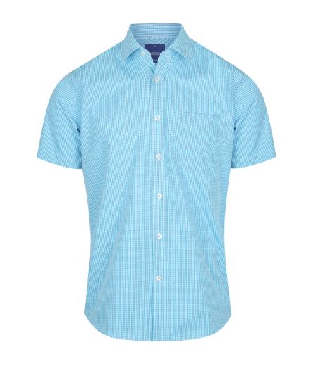 Picture of Gloweave Mens Westgarth Gingham Check Shirt Short Sleeve