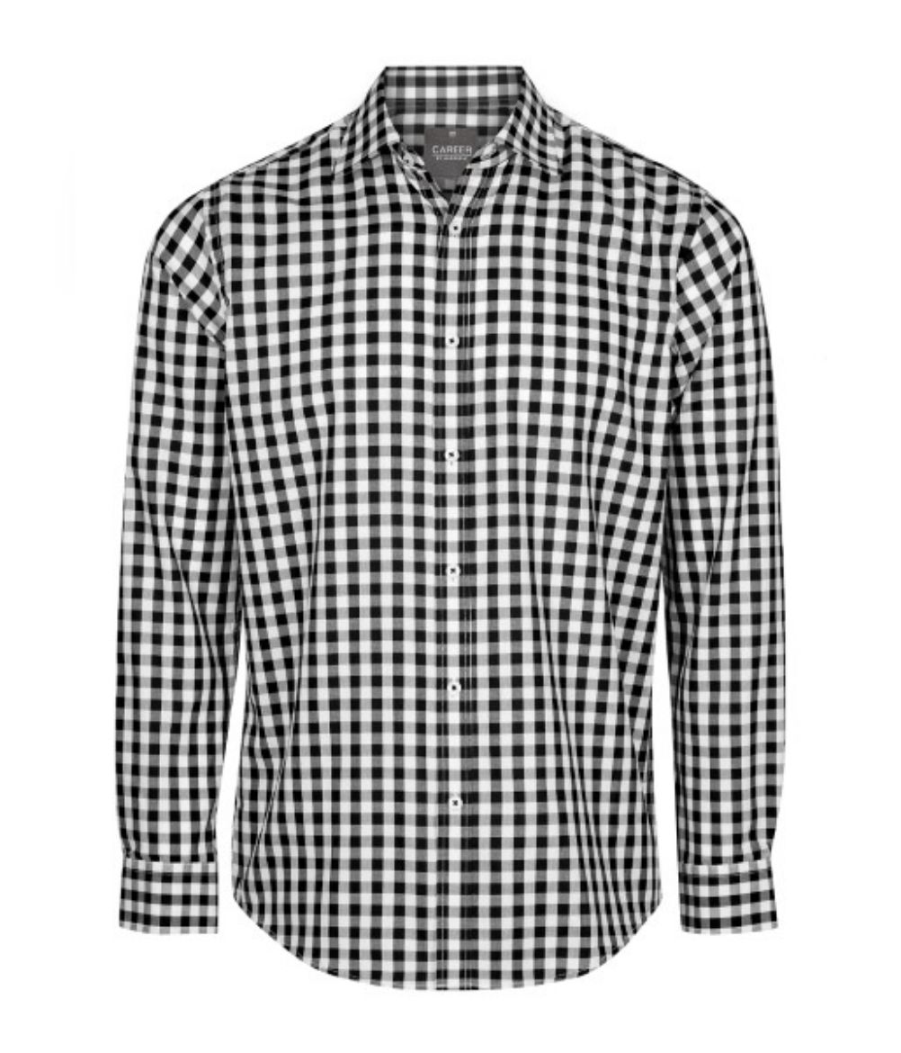 Picture of Gloweave Mens Degraves Royal Oxford Check Long Sleeve Shirt
