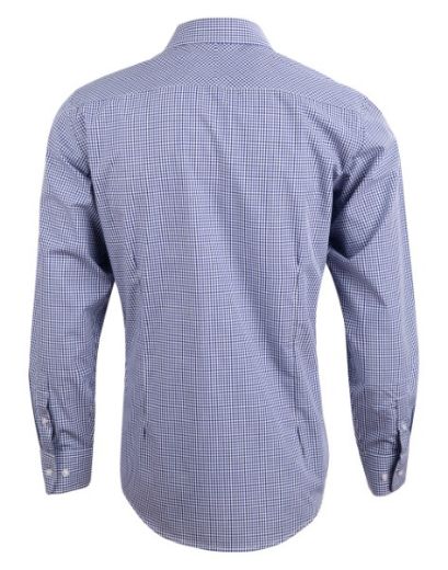 Picture of Benchmark Mens Two Tone Gingham Long Sleeve Shirt