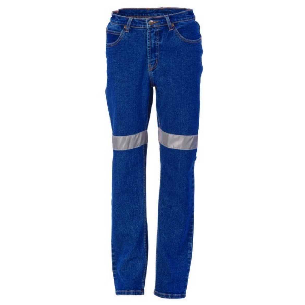 Picture of DNC Ladies Stretch Denim Jeans Denim Blue with Reflective Tape
