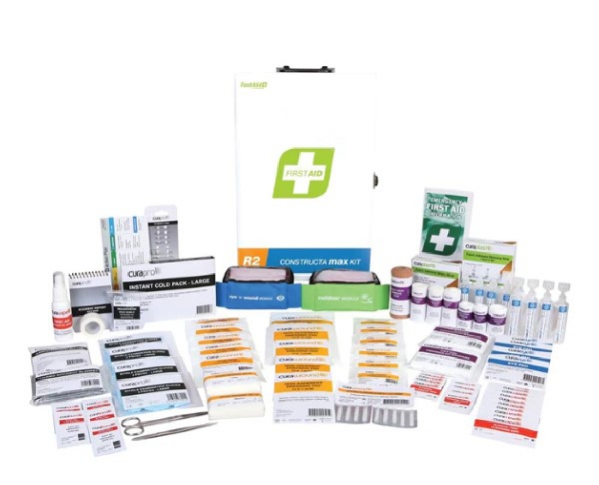 Picture of Fast Aid First Aid R2 Construction Max Kit Metal Wall Mount (1-25 Persons)