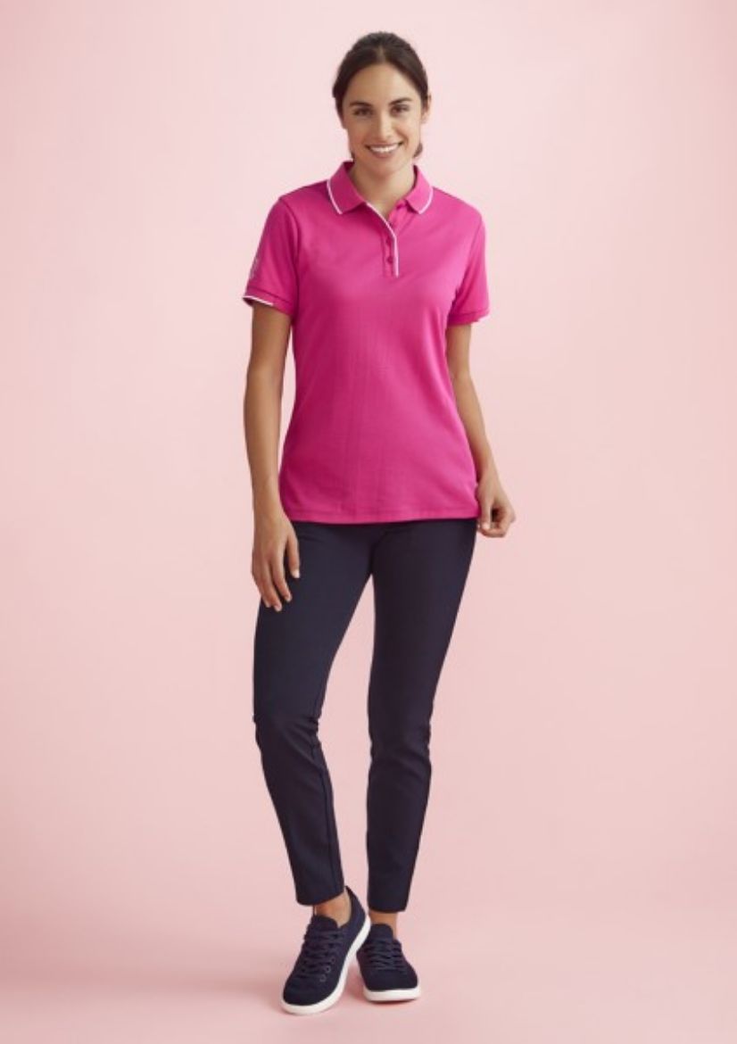 Picture of Bizcare Ladies Pink Short Sleeve Polo