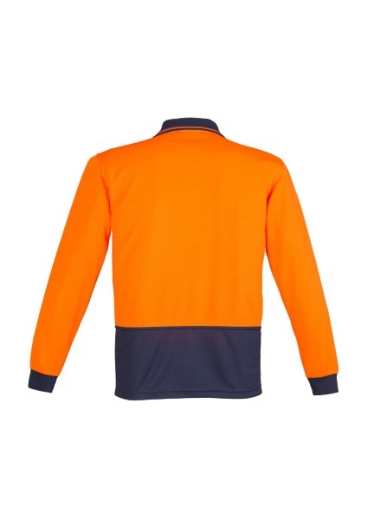 Picture of Syzmik Mens Basic Polo Shirt 100% Polyester Long Sleeve