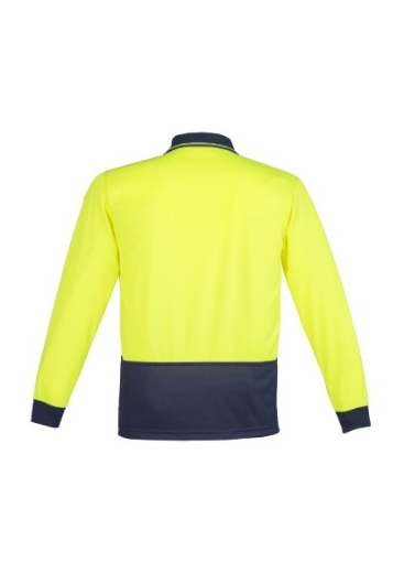 Picture of Syzmik Mens Basic Polo Shirt 100% Polyester Long Sleeve