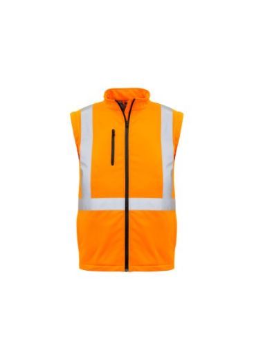 Picture of Syzmik Soft Shell Jacket 2 in 1 X Pattern Reflective Tape Orange (CF10028)