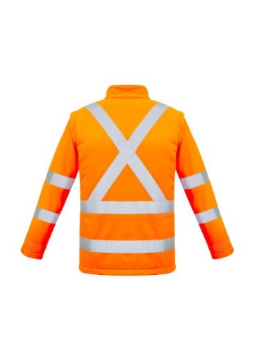 Picture of Syzmik Soft Shell Jacket 2 in 1 X Pattern Reflective Tape Orange (CF10028)