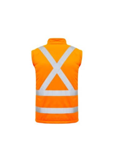 Picture of Syzmik Soft Shell Jacket 2 in 1 X Pattern Reflective Tape Orange (CF10028)