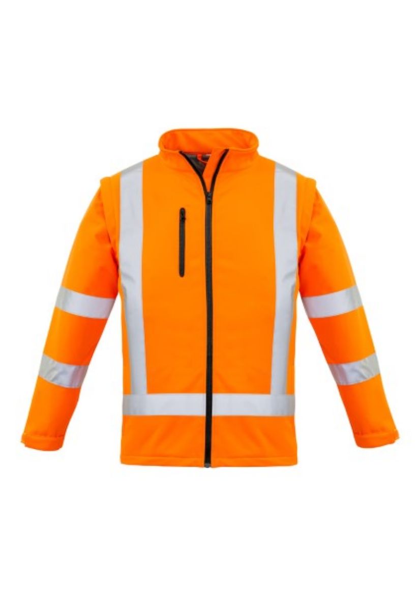 Picture of Syzmik Ladies Hi Vis NSW Rail 2 In 1 Softshell Jacket Reflective Tape Orange