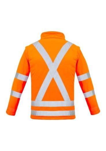 Picture of Syzmik Ladies Hi Vis NSW Rail 2 In 1 Softshell Jacket Reflective Tape Orange