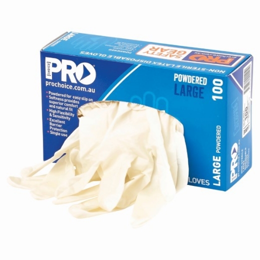 Picture of ProChoice Disposable Latex Powdered Glove, White