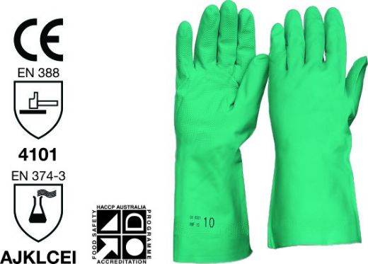 Picture of Pro-Choice Nitrile Chemical Glove 33cm Length Green (PE10030)
