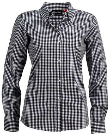 Picture of Identitee Ladies Miller Long Sleeve Gingham Shirt