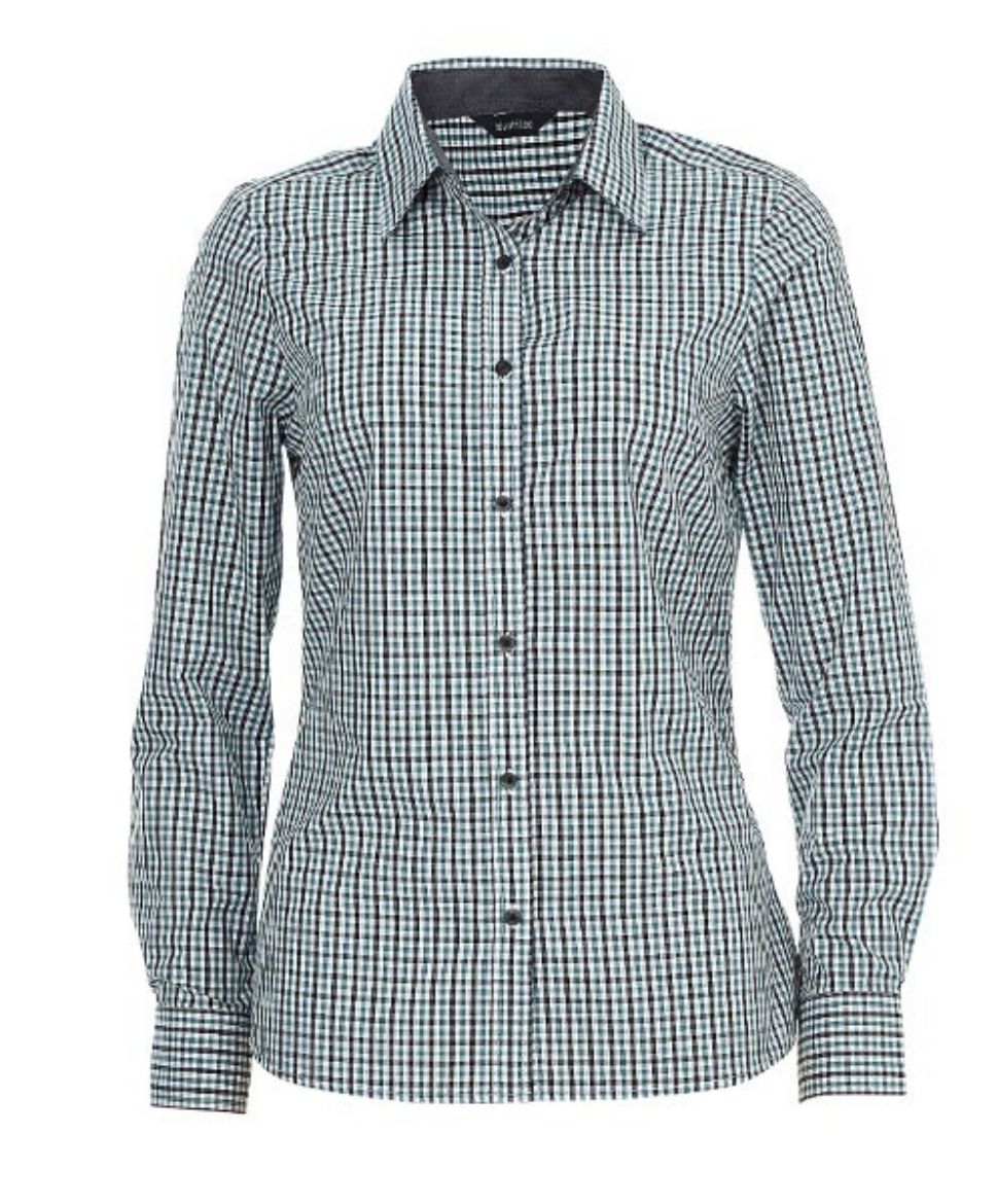 Picture of Identitee Ladies Hudson Long Sleeve Gingham Shirt