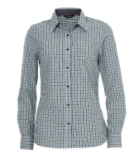 Picture of Identitee Ladies Hudson Long Sleeve Gingham Shirt