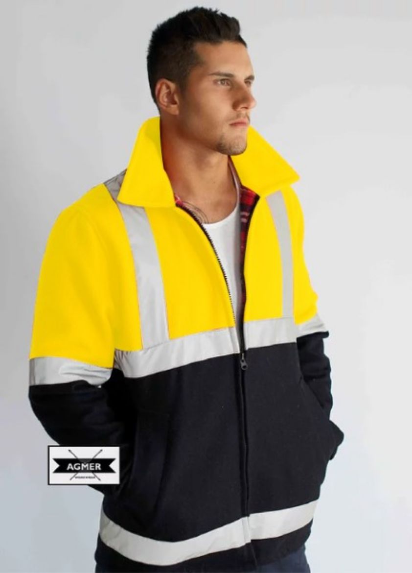 Picture of Agmer Drywear Bluey Jacket 2 Tone 3/4 Length with Reflective Tape
