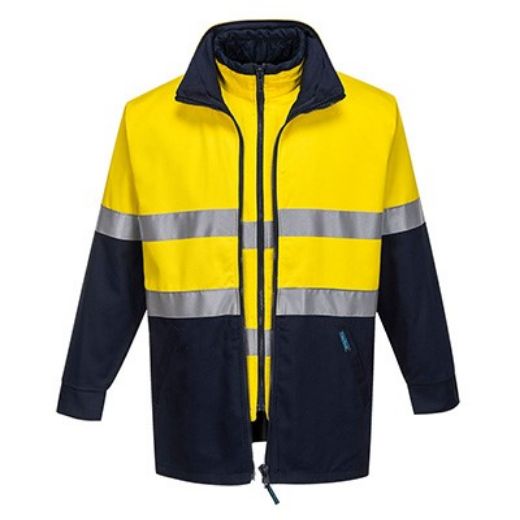 Picture of Prime Mover Hume 100% Cotton 4 in 1 Jacket with 2 Ring Reflective Tape