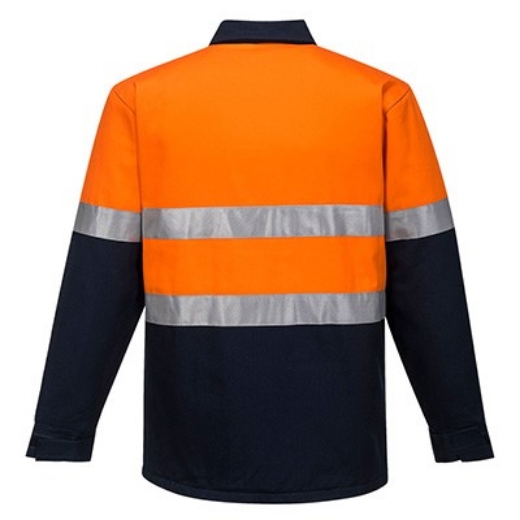 Picture of Prime Mover Quilt Padded Cotton Drill Jacket with 2 Ring Reflective Tape