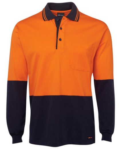 Picture of JB's Hi Vis 100% Cotton Long Sleeve Polo Shirt