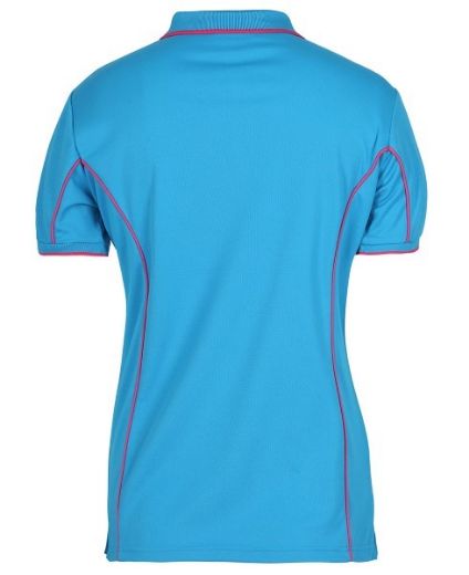 Picture of Podium Ladies Piping Polo Shirt 100% Polyester Pique Knit