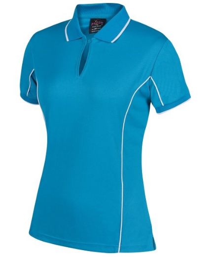 Picture of Podium Ladies Piping Polo Shirt 100% Polyester Pique Knit