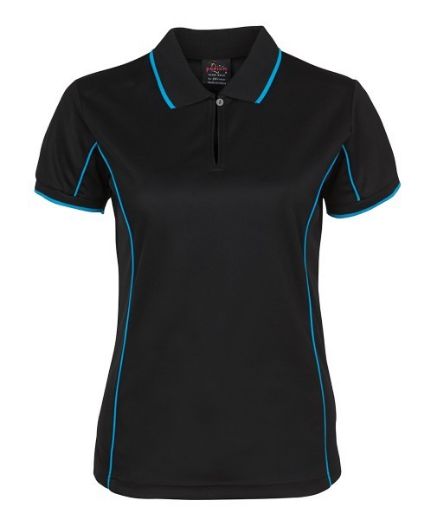 Picture of Podium Ladies Piping Polo Shirt 100% Polyester Pique Knit