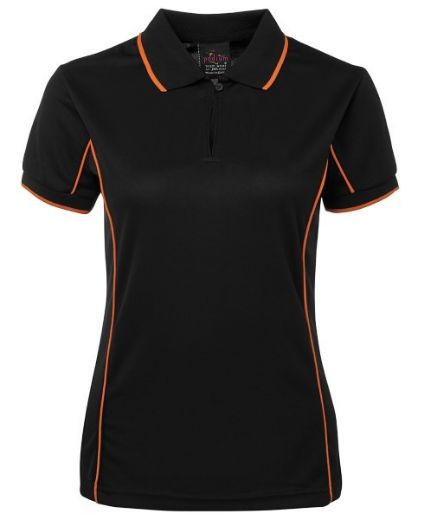 Picture of Podium Ladies Piping Polo Shirt 100% Polyester Pique Knit