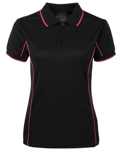 Picture of Podium Ladies Piping Polo Shirt 100% Polyester Pique Knit