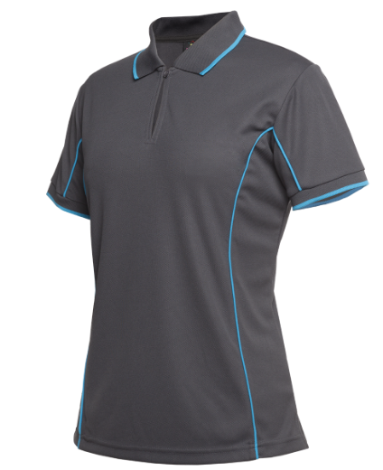 Picture of Podium Ladies Piping Polo Shirt 100% Polyester Pique Knit