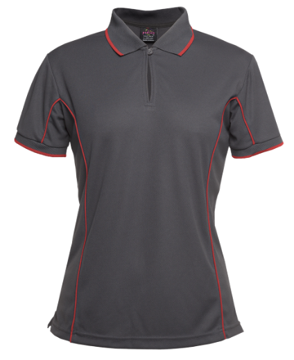 Picture of Podium Ladies Piping Polo Shirt 100% Polyester Pique Knit