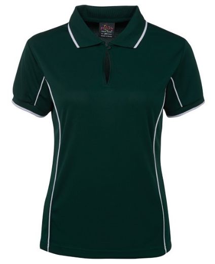 Picture of Podium Ladies Piping Polo Shirt 100% Polyester Pique Knit