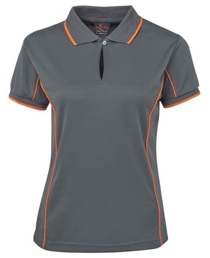 Picture of Podium Ladies Piping Polo Shirt 100% Polyester Pique Knit