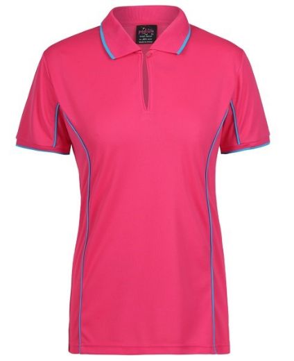 Picture of Podium Ladies Piping Polo Shirt 100% Polyester Pique Knit