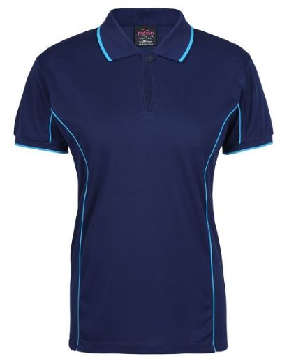 Picture of Podium Ladies Piping Polo Shirt 100% Polyester Pique Knit