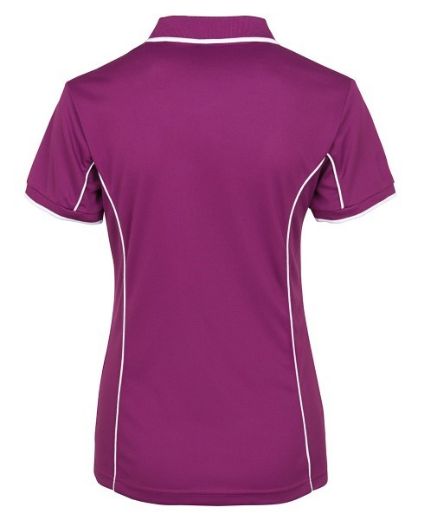 Picture of Podium Ladies Piping Polo Shirt 100% Polyester Pique Knit