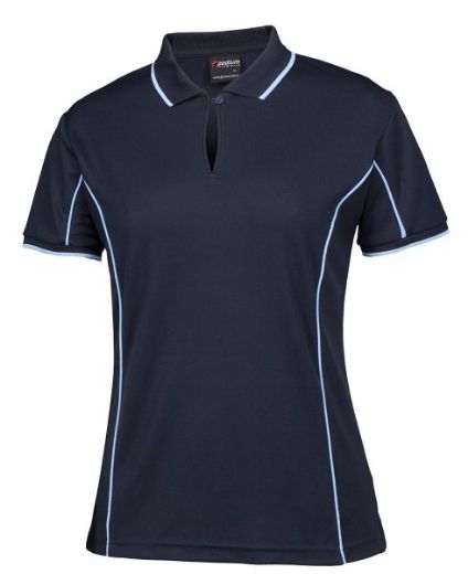 Picture of Podium Ladies Piping Polo Shirt 100% Polyester Pique Knit