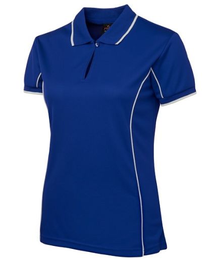 Picture of Podium Ladies Piping Polo Shirt 100% Polyester Pique Knit