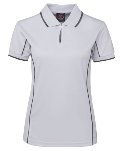 Picture of Podium Ladies Piping Polo Shirt 100% Polyester Pique Knit
