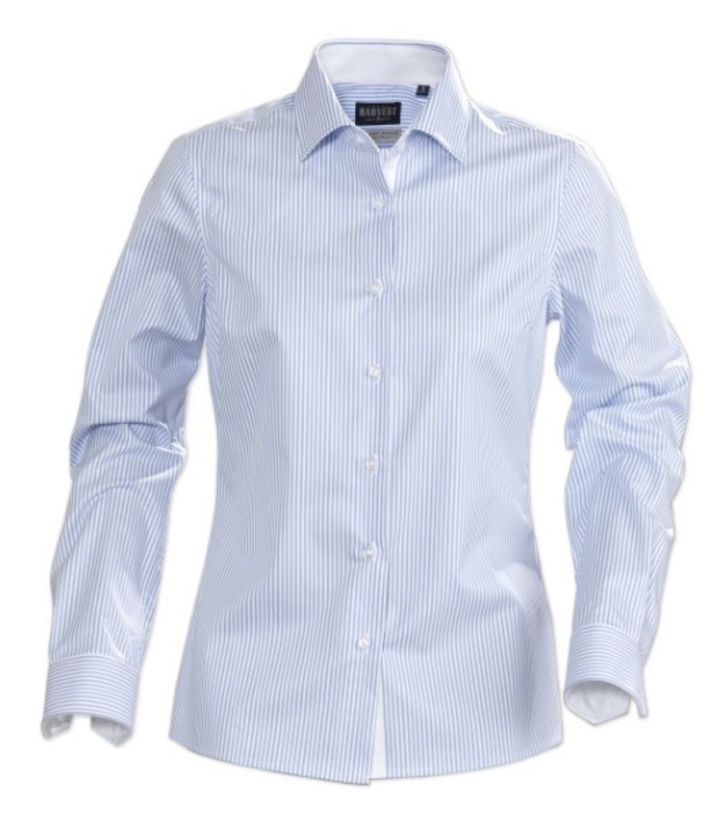 Picture of James Harvest Ladies Reno Stripe Shirt 100% Combed Cotton