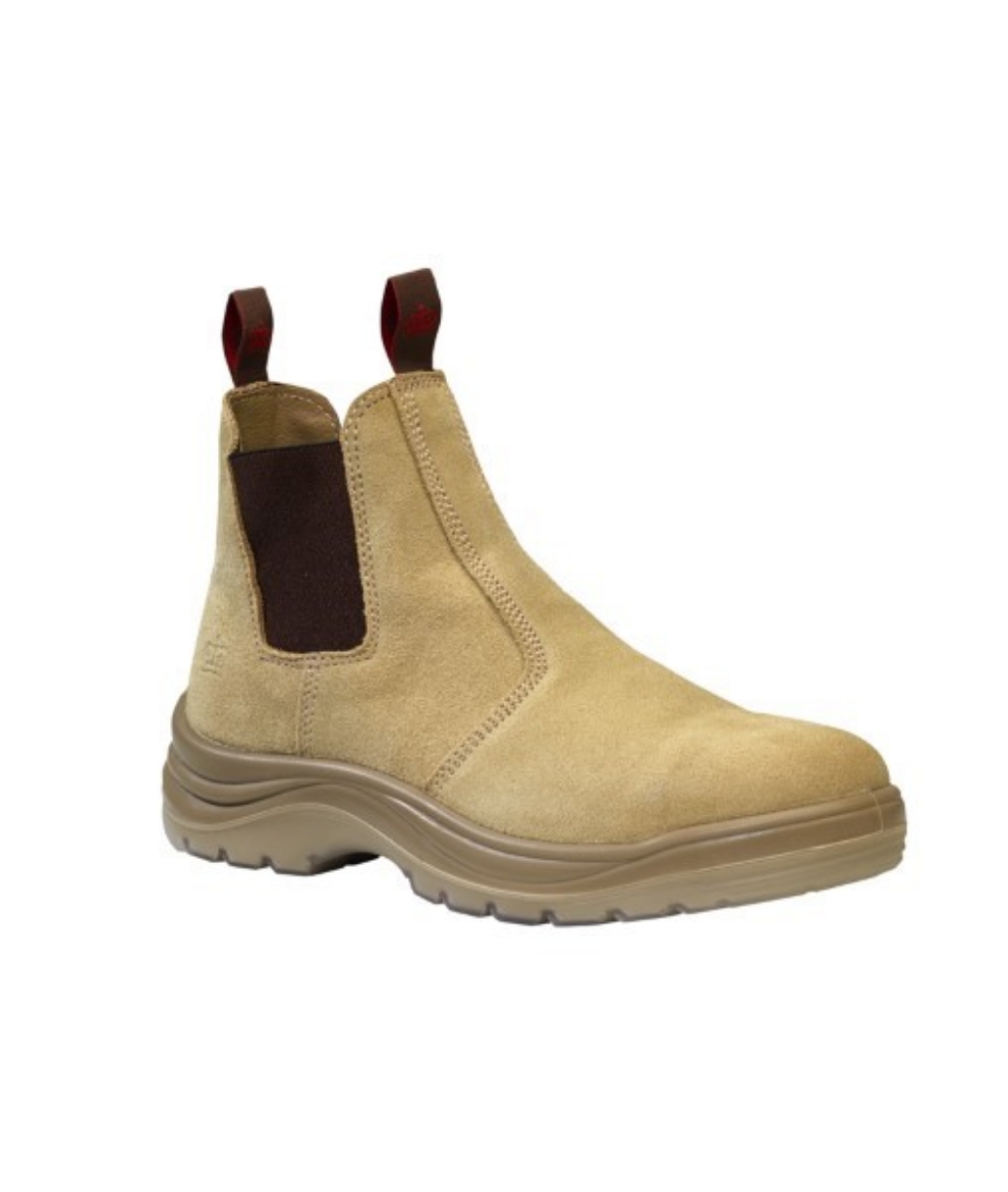 Picture of King Gee Flinders Elastic Sided Boot Cow Suede Sand