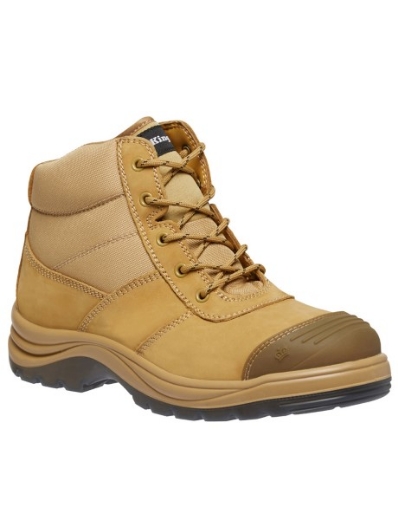 Picture of King Gee Tradie Lace Up Zip Side Boots Wheat