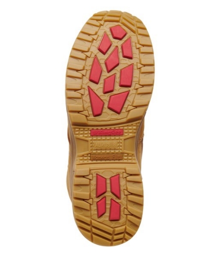 Picture of King Gee Ladies Tradies Lace Up Zip Side Boots Wheat