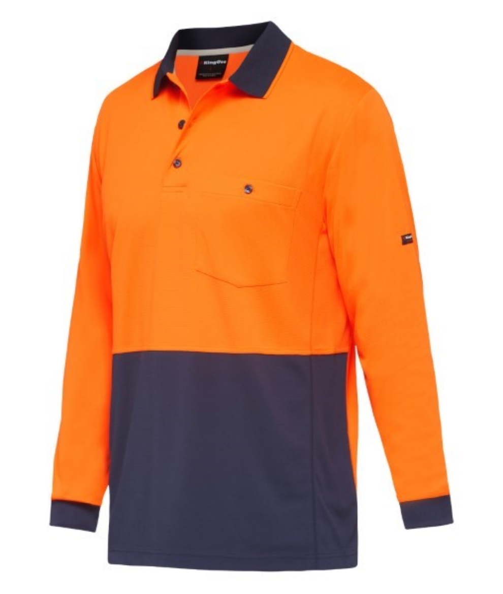 Picture of King Gee Hyperfreeze Workcool Polo Shirt Long Sleeve
